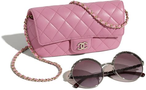 chanel glasses case with chain.